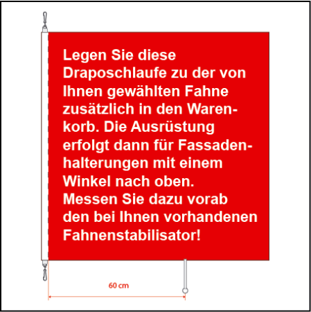 Draposchlaufe f&#252;r Fahnenstabilisator 60 cm