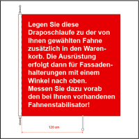 Draposchlaufe f&amp;#252;r Fahnenstabilisator 120 cm